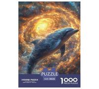 Puzzles Adultes 1000 Pièces Puzzle Swirling Whale Puzzles Papier Jeu Éducatif Team Building Cadeau Sea Fish pour Adultes Et Enfants À Partir De 12 Ans 38x26cm/1000pcs