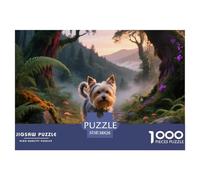 Puzzles Adultes 1000 Pièces Puzzle Terrier du YorkshirePuzzles Papier Jeu Éducatif Parfait pour Les Soirées De Jeu Pet Dog pour Adultes Et Enfants À Partir De 12 Ans 38x26cm/1000pcs