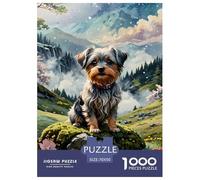 Puzzles Adultes 1000 Pièces Puzzle Terrier du YorkshirePuzzles Papier Jeu Éducatif Team Building Cadeau Pet Dog pour Adultes Enfants 70x50cm/1000pcs