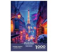 Puzzles Adultes 1000 Pièces Puzzle Tour EiffelPuzzles Papier Divertissement Puzzle Familial Urban Landscape Series pour Adultes Enfants 70x50cm/1000pcs