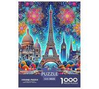 Puzzles Adultes 1000 Pièces Puzzle Tour EiffelPuzzles Papier Divertissement Team Building Cadeau Urban Landscape pour Adultes Et Enfants À Partir De 14 an 38x26cm/1000pcss