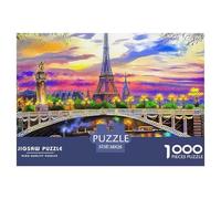 Puzzles Adultes 1000 Pièces Puzzle Tour EiffelPuzzles Papier Divertissement Team Building Cadeau Urban Landscape pour Adultes Et Enfants À Partir De 14 an 38x26cm/1000pcss