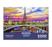 Puzzles Adultes 1000 Pièces Puzzle Tour EiffelPuzzles Papier Jeu De Famille pour La Décoration De La Maison Urban Landscape pour Adultes Enfants 70x50cm/1000pcs