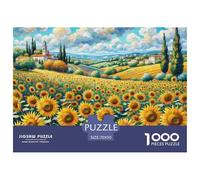 Puzzles Adultes 1000 Pièces Puzzle tournesolPuzzles Papier Jeu De Famille pour La Décoration De La Maison Peinture de paysagePour Adultes Et Enfants À Partir De 14 an 70x50cm/1000pcss