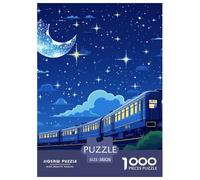 Puzzles Adultes 1000 Pièces Puzzle Train Starry Night Puzzles Papier Divertissement Pour Les Amants Ou Les Amis Cadeau De Fête Des Mères Dream Number Pour Adultes Et Enfants À Partir De 12 Ans 38x26cm