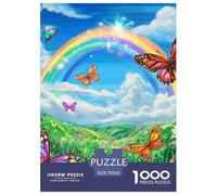 Puzzles Adultes 1000 Pièces Puzzle Tulip Puzzles Papier Divertissement Parfait pour Les Soirées De Jeu Rainbow Butterflies pour Adultes Et Enfants À Partir De 14 an 70x50cm/1000pcss