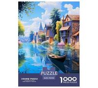 Puzzles Adultes 1000 Pièces Puzzle Venice Canal View Puzzles Papier Divertissement Pour Les Amants Ou Les Amis Cadeau De Fête Des Mères City on The Water Pour Adultes Et Enfants À Partir De 8 Ans 70x5