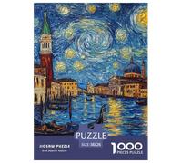 Puzzles Adultes 1000 Pièces Puzzle Venice Water City Puzzles Papier Divertissement Puzzle Familial Landscape Painting pour Adultes Et Enfants À Partir De 8 Ans 38x26cm/1000pcs