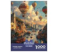 Puzzles Adultes 1000 Pièces Puzzle Venice Water City Puzzles Papier Jeu De Famille pour La Décoration De La Maison Hot Air Balloon pour Adultes Et Enfants À Partir De 8 Ans 38x26cm/1000pcs