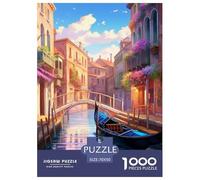 Puzzles Adultes 1000 Pièces Puzzle Venice Water City Puzzles Papier Jeu De Famille pour La Décoration De La Maison City on The Water pour Adultes Et Enfants À Partir De 14 an 70x50cm/1000pcss