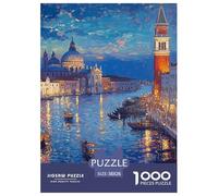 Puzzles Adultes 1000 Pièces Puzzle Venice Water City Puzzles Papier Jeu Éducatif Parfait pour Les Soirées De Jeu Landscape Painting pour Adultes Et Enfants À Partir De 8 Ans 38x26cm/1000pcs