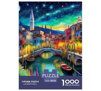 Puzzles Adultes 1000 Pièces Puzzle Venise Ville de l'eauPuzzles Papier Jeu Éducatif pour La Décoration De La Maison Urban Landscape pour Adultes Et Enfants À Partir De 14 an 38x26cm/1000pcss
