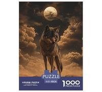 Puzzles Adultes 1000 Pièces Puzzle Wolf Puzzles Papier Divertissement pour Les Amants Ou Les Amis Cadeau De Fête des Mères Wildlife pour Adultes Enfants 38x26cm/1000pcs