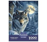 Puzzles Adultes 1000 Pièces Puzzle Wolf Puzzles Papier Divertissement Puzzle Familial Cool Wolf Picture pour Adultes Et Enfants À Partir De 14 an 38x26cm/1000pcss