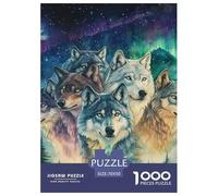 Puzzles Adultes 1000 Pièces Puzzle Wolf Puzzles Papier Jeu Éducatif pour La Décoration De La Maison Cool Wolf Picture pour Adultes Et Enfants À Partir De 14 an 70x50cm/1000pcss