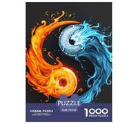 Puzzles Adultes 1000 Pièces Puzzle Yin and Yang Puzzles Papier Divertissement Team Building Cadeau The Eight Diagrams pour Adultes Enfants 70x50cm/1000pcs