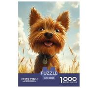 Puzzles Adultes 1000 Pièces Puzzle Yorkshire Terrier Puzzles Papier Divertissement Team Building Cadeau Cute Pets pour Adultes Enfants 38x26cm/1000pcs