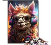 Puzzles Adultes 1000 pièces, Puzzles Animaux alpaga en Bois, Jeu Familial interactif, décoration d'intérieur DIY, Cadeau Stimulant pour Les Cerveaux, 1000 pièces(50x75cm)