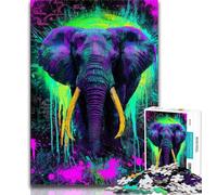 Puzzles Adultes 1000 pièces, Puzzles Animaux éléphants pour Adolescents, idéal comme Cadeau pour Toute la Famille, adapté aux Enfants de 14 Ans et Plus (Taille 38x26cm)