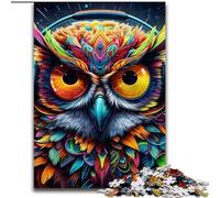 Puzzles Adultes 1000 pièces Puzzles Animaux hiboux pour Adultes Taille 50x75cm Cadeau Parfait pour la fête des mères, Les Anniversaires, Noël