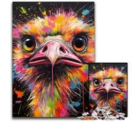 Puzzles Adultes 1000 pièces Puzzles Autruche pour Adultes Casse-tête Haute difficulté pour Adolescents 50x75cm / 19,68x29,52 Pouces