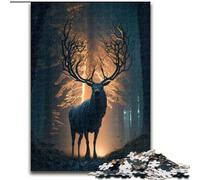 Puzzles Adultes 1000 pièces Puzzles Cerfs Mythiques pour Adultes Taille 26x38cm Idéal pour s'amuser en Famille, se détendre et Offrir des Cadeaux de Vacances