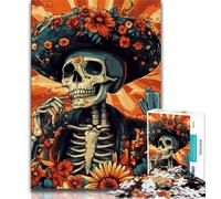 Puzzles Adultes 1000 pièces, Puzzles crâne Mexicain pour Adolescents, idéal comme Cadeau pour Toute la Famille, adapté aux Enfants de 14 Ans et Plus (Taille 75x50cm)