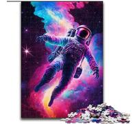 Puzzles Adultes 1000 pièces, Puzzles d'astronautes colorés en Bois, Jeu Familial interactif, décoration d'intérieur DIY, Cadeau Stimulant pour Les Cerveaux, 1000 pièces(50x75cm)