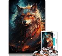 Puzzles Adultes 1000 pièces, Puzzles Difficiles, Magnifique Loup féroce, pour Passer Le Temps à la Maison avec des pièces de Formes aléatoires entièrement emboîtables (Taille 75x50cm)