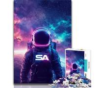 Puzzles Adultes 1000 pièces, Puzzles Difficiles sur Le thème des astronautes, pour Tuer Le Temps en Vacances avec des pièces de Formes aléatoires entièrement emboîtables (Taille 75x50cm)