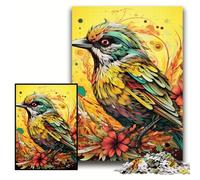 Puzzles Adultes 1000 pièces Puzzles Moineau Vert pour Adultes 50x75cm Jeu de défi cérébral pour Adolescents et Interaction familiale