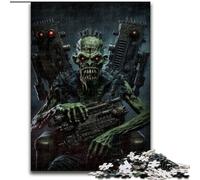 Puzzles Adultes 1000 pièces Soldat Zombie de l'armée Morte Puzzles en Bois, Jeu Familial interactif, décoration d'intérieur DIY, défi cérébral, Cadeau 1000 pièces(50x75cm)