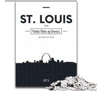 Puzzles Adultes 1000 pièces St Louis, pour Les 14 Ans et Plus pour Jeu éducatif défi Jouet Cadeau pour Les Anniversaires 26x38cm