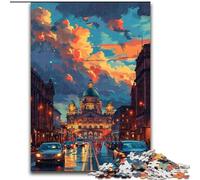 Puzzles Adultes 1000 pièces Taj Mahal coloré en Bois, Jeu Familial interactif, adapté aux 14 Ans et Plus 50x75cm pour Jeu interactif Familial