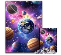 Puzzles Adultes 1000 pièces Univers Galaxie Puzzles en Bois Jeu interactif Familial, Cadeau Casse-tête, Jouet éducatif 50x75cm
