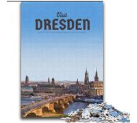 Puzzles Adultes 1000 pièces Visitez Dresde, pour Les 14 Ans et Plus pour Un Jeu éducatif défi Jouet Cadeau pour Les Anniversaires 75x100cm