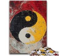 Puzzles Adultes 1000 pièces Yin et Yang Tai Chi Jeu Stimulant et Jeu Familial Idéal comme Cadeau pour Toute la Famille 26x38cm