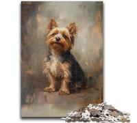 Puzzles Adultes 1000 pièces Yorkshire Terrier pour Les 14 Ans et Plus Cadeaux intéressants pour la réduction du Stress pour Les Amis et la Famille 26x38cm