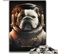 Puzzles Adultes 2000 pièces Astronaute Bulldog pour 14 Ans et Plus Jeux Amusants Activités Amusantes à la Maison, Cadeaux d'anniversaire, Cadeaux de Voyage 70x100cm