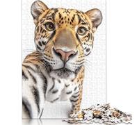 Puzzles Adultes 500 pièces Puzzle Jaguar Selfie pour Adultes et Adolescents Puzzles pour Adultes 500 pièces (52 x 38 cm)