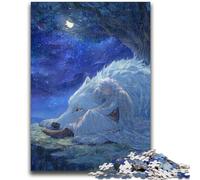 Puzzles Adultes Anime Wolf et Girl 1000 pièces, stimulent Le Cerveau, Jouets addictifs pour cultiver la Patience, adaptés aux Couples (50x75cm)