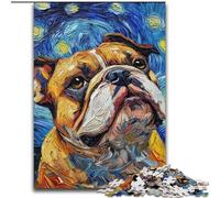Puzzles Adultes Bulldog Night Sky 1000 pièces, Jeux éducatifs, décoration d'intérieur, Cadeau d'anniversaire, décoration Murale (26x38cm)