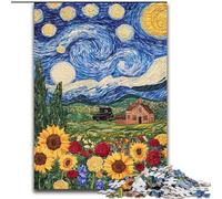 Puzzles Adultes Collage Tournesol 1000 pièces, Jeu éducatif, défi, Cadeau d'anniversaire, décoration Murale (50x75cm)