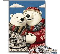 Puzzles Adultes Couple d'ours Polaires 2000, adaptés aux 14 Ans et Plus. Un Plaisir en Famille idéal comme Cadeau pour Toute la Famille (70x100cm)