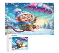 Puzzles Adultes De 1000 Pièces Animal Singe - Puzzle pour Enfants - Jouets Familial, Jeu Familial Amusant （75×50cm）