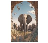 Puzzles Adultes De 1000 Pièces Éléphant - Puzzle pour EnfFourmis - Jouets Familial, Jeu Familial Amusant 78×53cm