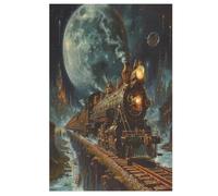 Puzzles Adultes De 1000 Pièces Train de rêve - Puzzle pour Enfants - Jouets Familial, Jeu Familial Amusant （78×53cm）