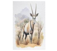 Puzzles Adultes en Antilope Puzzle en Bois De 1000 Pièces Difficiles Et De Défi pour Enfants, Jeu Familial Amusant （78×53cm）