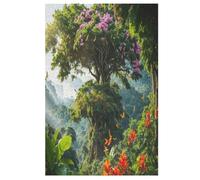 Puzzles Adultes en Arbre de Vie Cosmique Puzzle en Bois De 1000 Pièces Difficiles Et De Défi pour Enfants, Jeu Familial Amusant (78×53cm)