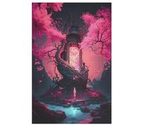 Puzzles Adultes en Arbre de Vie Cosmique Puzzle en Bois De 1000 Pièces Difficiles Et De Défi pour Enfants, Jeu Familial Amusant （78×53cm）